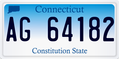 CT license plate AG64182