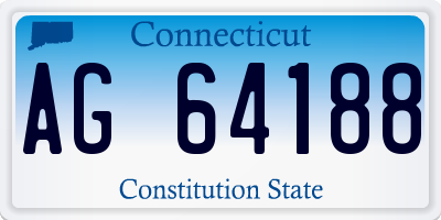 CT license plate AG64188