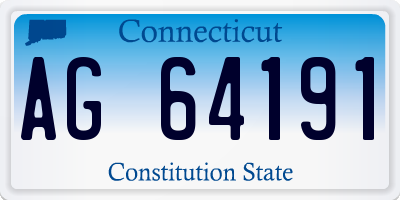 CT license plate AG64191