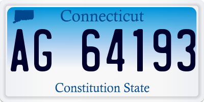 CT license plate AG64193