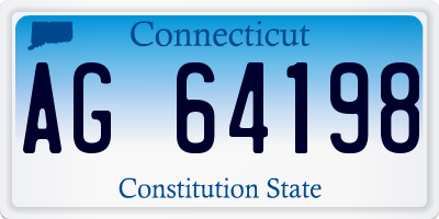 CT license plate AG64198