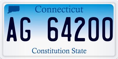 CT license plate AG64200