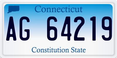 CT license plate AG64219