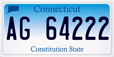 CT license plate AG64222