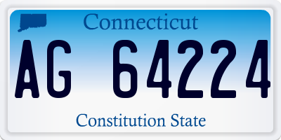 CT license plate AG64224