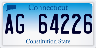 CT license plate AG64226