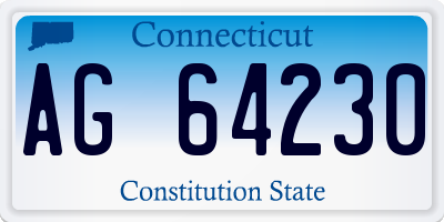 CT license plate AG64230
