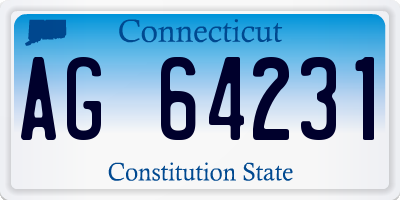 CT license plate AG64231