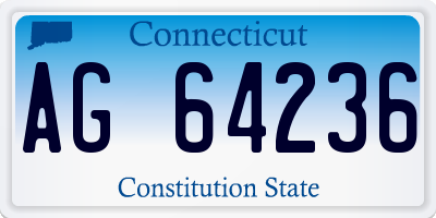 CT license plate AG64236