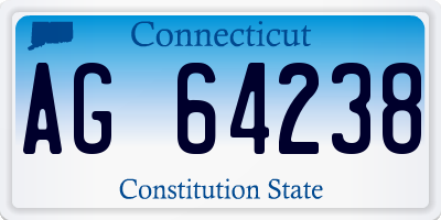 CT license plate AG64238
