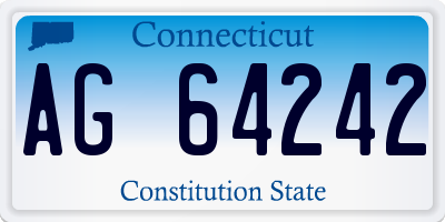 CT license plate AG64242