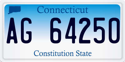 CT license plate AG64250