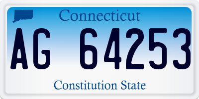 CT license plate AG64253