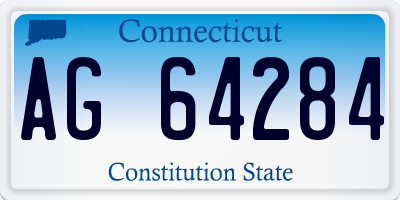 CT license plate AG64284