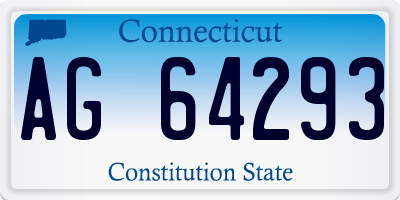 CT license plate AG64293