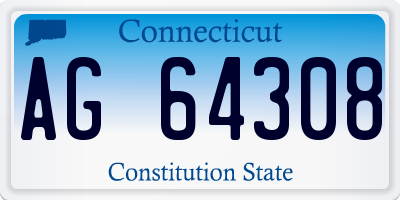 CT license plate AG64308