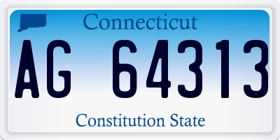 CT license plate AG64313