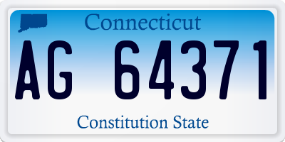 CT license plate AG64371