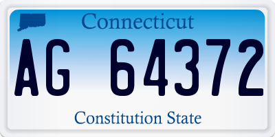 CT license plate AG64372