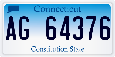 CT license plate AG64376