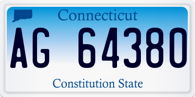 CT license plate AG64380
