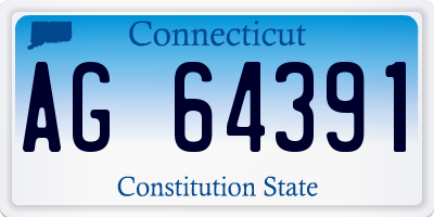 CT license plate AG64391