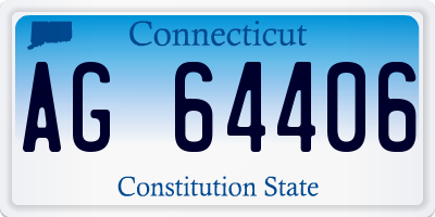 CT license plate AG64406