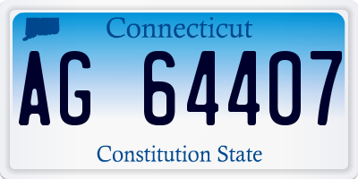 CT license plate AG64407