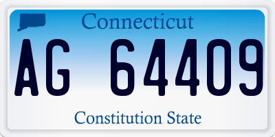 CT license plate AG64409