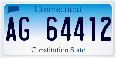 CT license plate AG64412