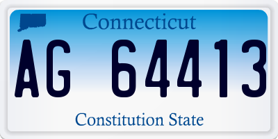 CT license plate AG64413