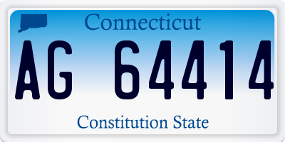 CT license plate AG64414