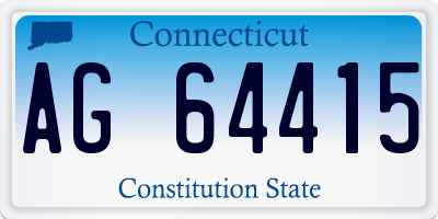 CT license plate AG64415