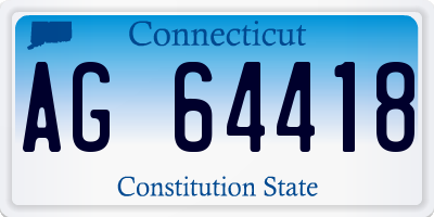 CT license plate AG64418