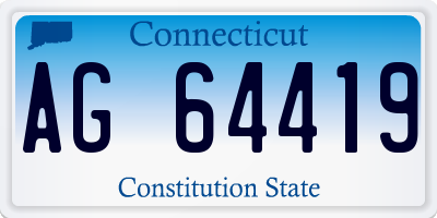 CT license plate AG64419