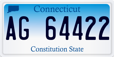 CT license plate AG64422