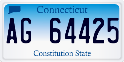 CT license plate AG64425