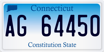 CT license plate AG64450