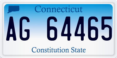 CT license plate AG64465