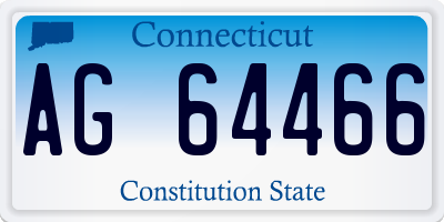 CT license plate AG64466