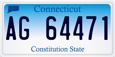 CT license plate AG64471