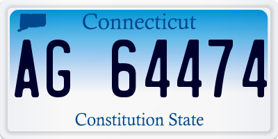 CT license plate AG64474