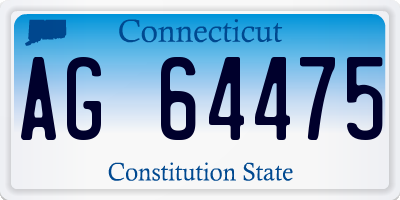 CT license plate AG64475