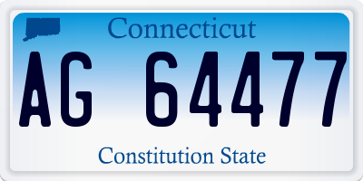 CT license plate AG64477