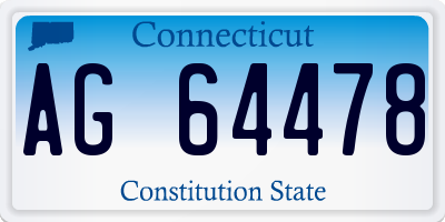 CT license plate AG64478