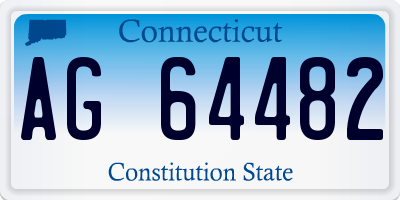 CT license plate AG64482