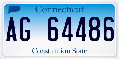 CT license plate AG64486