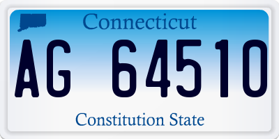 CT license plate AG64510