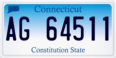 CT license plate AG64511
