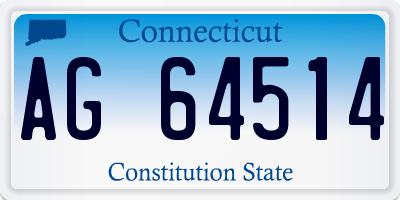 CT license plate AG64514